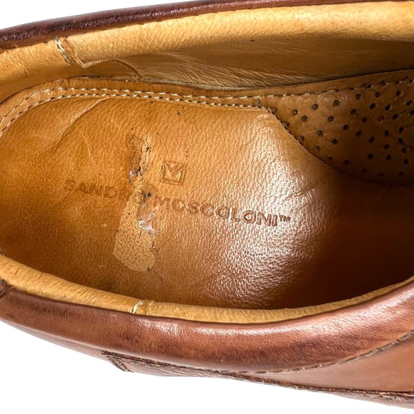SANDRO MOSCOLONI Plain Toe Slip On Ambrose in Berwyn Tan Men's Size 41 = 8 - Picture 11 of 14